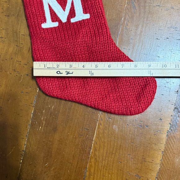 Target Wonder Shop Christmas Stocking Initial M Red/White - Picture 8 of 8